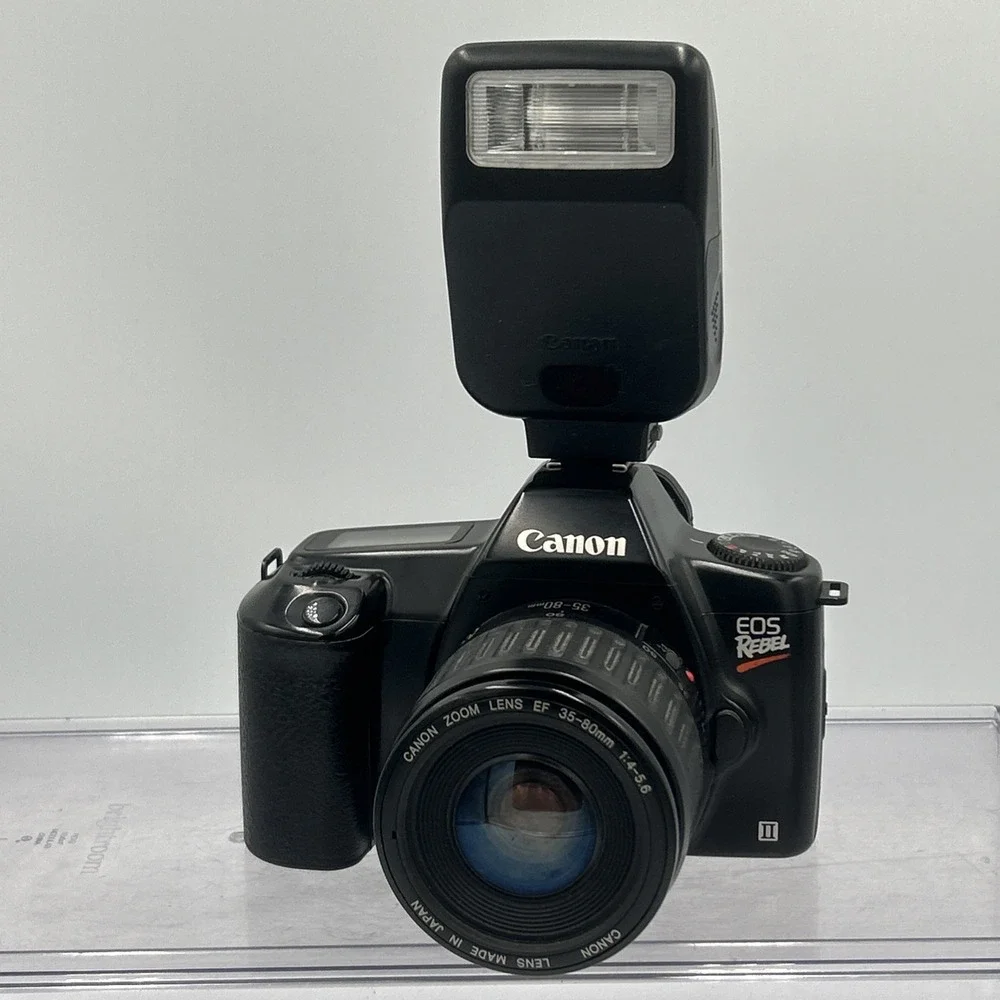 CANON EOS REBEL ll 35MM Camera SLR W EF 35-80MM F/4-5.6 Black Untested‎ Parts